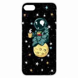 Чохол для iPhone SE 2022 Astronaut and coffee - PrintSalon