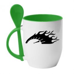 Чашка с ложкой At speed - PrintSalon