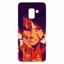 Чехол для Samsung A8 2018 Attack on Titan heroes - PrintSalon