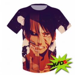 Детская 3D футболка Attack on Titan heroes - PrintSalon