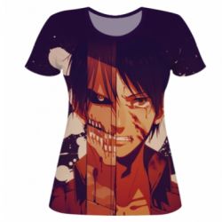 Женская футболка 3D Attack on Titan heroes - PrintSalon