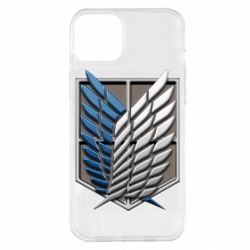 Чехол для iPhone 14 Plus Attack Titan Survey Corps Logo 3D - PrintSalon