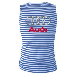 Майка-тельняшка Audi 3D Logo - PrintSalon