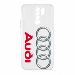 Чехол для Xiaomi Redmi 9 Audi 3D Logo - PrintSalon