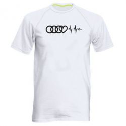 Мужская футболка для спорта Audi heart rate - PrintSalon
