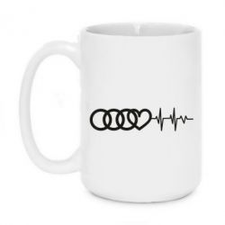 Чашка 420ml Audi heart rate - PrintSalon