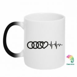 Чашка-хамелеон Audi heart rate - PrintSalon