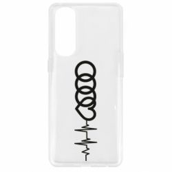 Чехол для Oppo Reno 4 Pro Audi heart rate - PrintSalon