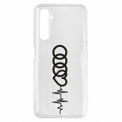 Чехол для Realme 6 Pro Audi heart rate - PrintSalon