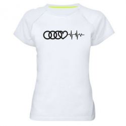 Женская футболка для спорта Audi heart rate - PrintSalon