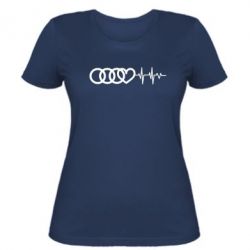 Женская футболка Audi heart rate - PrintSalon