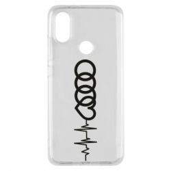 Чехол для Xiaomi Mi A2 Audi heart rate - PrintSalon