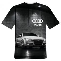 Мужская футболка 3D Audi in the hangar