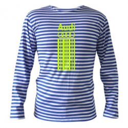 Тельняшка с длинным рукавом Aуди лого - PrintSalon