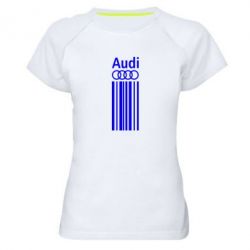 Женская футболка для спорта Aуди лого - PrintSalon