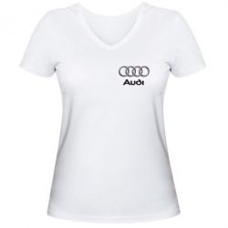 Жіноча футболка з V-подібним вирізом Audi Малого - PrintSalon