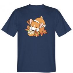 Мужская футболка Stedman Autumn Corgi - PrintSalon