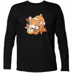 Футболка с длинным рукавом Autumn Corgi - PrintSalon