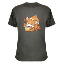 Камуфляжная футболка Autumn Corgi - PrintSalon