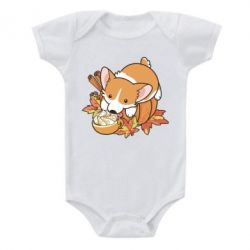 Детский бодик Autumn Corgi - PrintSalon