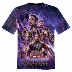 Мужская футболка 3D Avengers endgame poster - PrintSalon
