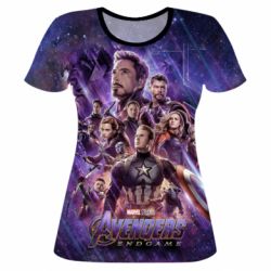 Женская футболка 3D Avengers endgame poster - PrintSalon
