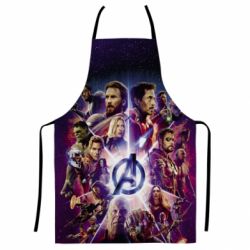 Фартух з 3D принтом Avengers heroes and logo endgame - PrintSalon