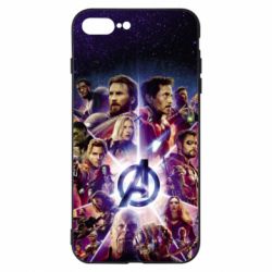 Чохол для iPhone 7 Plus Avengers heroes and logo endgame - PrintSalon