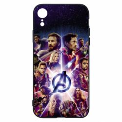 Чохол для iPhone XR Avengers heroes and logo endgame - PrintSalon