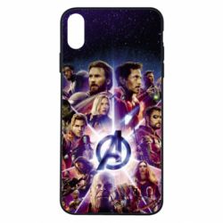 Чохол для iPhone Xs Max Avengers heroes and logo endgame - PrintSalon