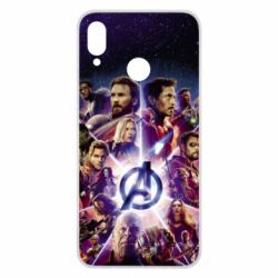 Чохол для Huawei P Smart Plus 2018 Avengers heroes and logo endgame - PrintSalon