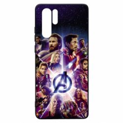 Чохол для Huawei P30 Pro Avengers heroes and logo endgame - PrintSalon