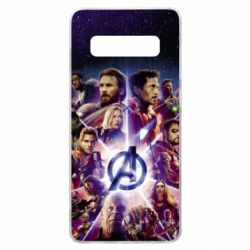 Чохол для Samsung S10+ Avengers heroes and logo endgame - PrintSalon