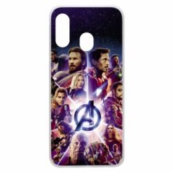 Чохол для Samsung A40 Avengers heroes and logo endgame - PrintSalon