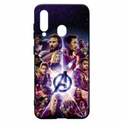 Чохол для Samsung A60 Avengers heroes and logo endgame - PrintSalon
