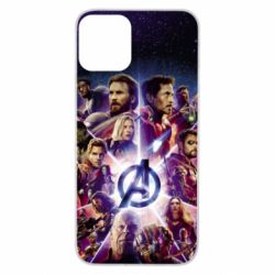 Чохол для iPhone 11 Avengers heroes and logo endgame - PrintSalon