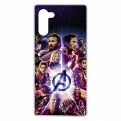 Чохол для Samsung Note 10 Avengers heroes and logo endgame - PrintSalon