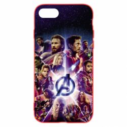 Чохол для iPhone SE 2020 Avengers heroes and logo endgame - PrintSalon