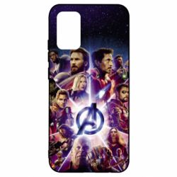 Чохол для Samsung A02s/M02s Avengers heroes and logo endgame - PrintSalon