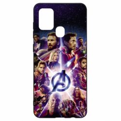 Чохол для Samsung A21s Avengers heroes and logo endgame - PrintSalon