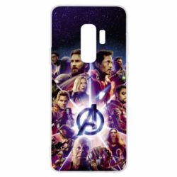 Чохол для Samsung S9+ Avengers heroes and logo endgame - PrintSalon