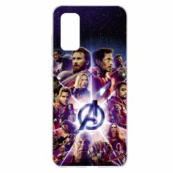 Чохол для Samsung S20 Avengers heroes and logo endgame - PrintSalon