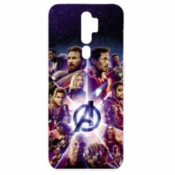 Чехол для Oppo A5/A9 2020 Avengers heroes and logo endgame