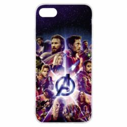 Чохол для iPhone 8 Avengers heroes and logo endgame - PrintSalon