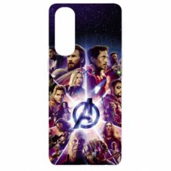 Чохол для Oppo Reno 4 Pro Avengers heroes and logo endgame - PrintSalon