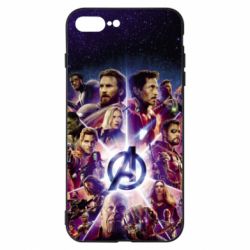 Чохол для iPhone 8 Plus Avengers heroes and logo endgame - PrintSalon