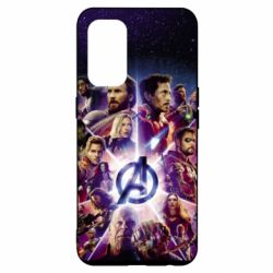 Чохол для Oppo Reno 5 4G Avengers heroes and logo endgame - PrintSalon