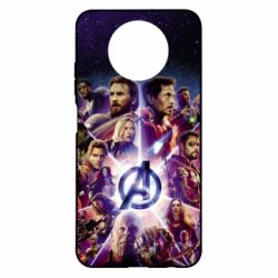 Чехол для Xiaomi Redmi Note 9 5G/Redmi Note 9T Avengers heroes and logo endgame
