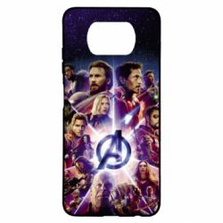 Чохол для Xiaomi Poco X3 Avengers heroes and logo endgame - PrintSalon