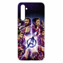 Чохол для Realme 6 Avengers heroes and logo endgame - PrintSalon